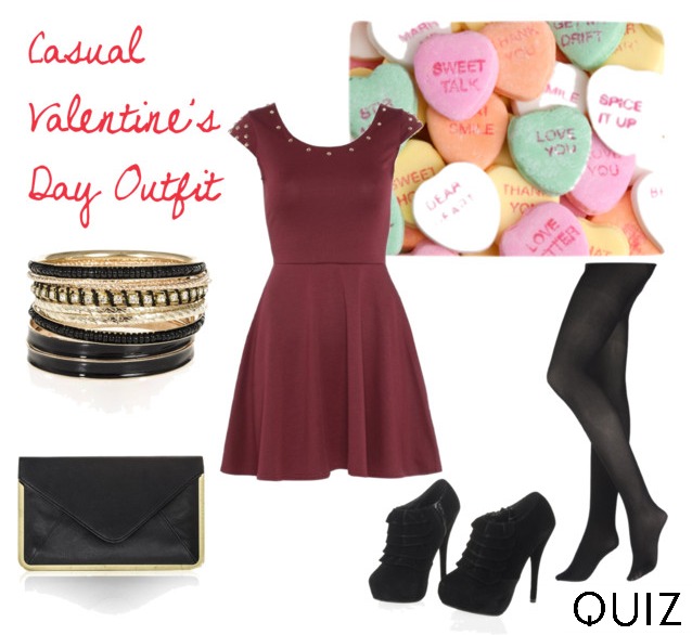 casual valentine's day outfit look what to wear date night quiz clothing polyvore collage