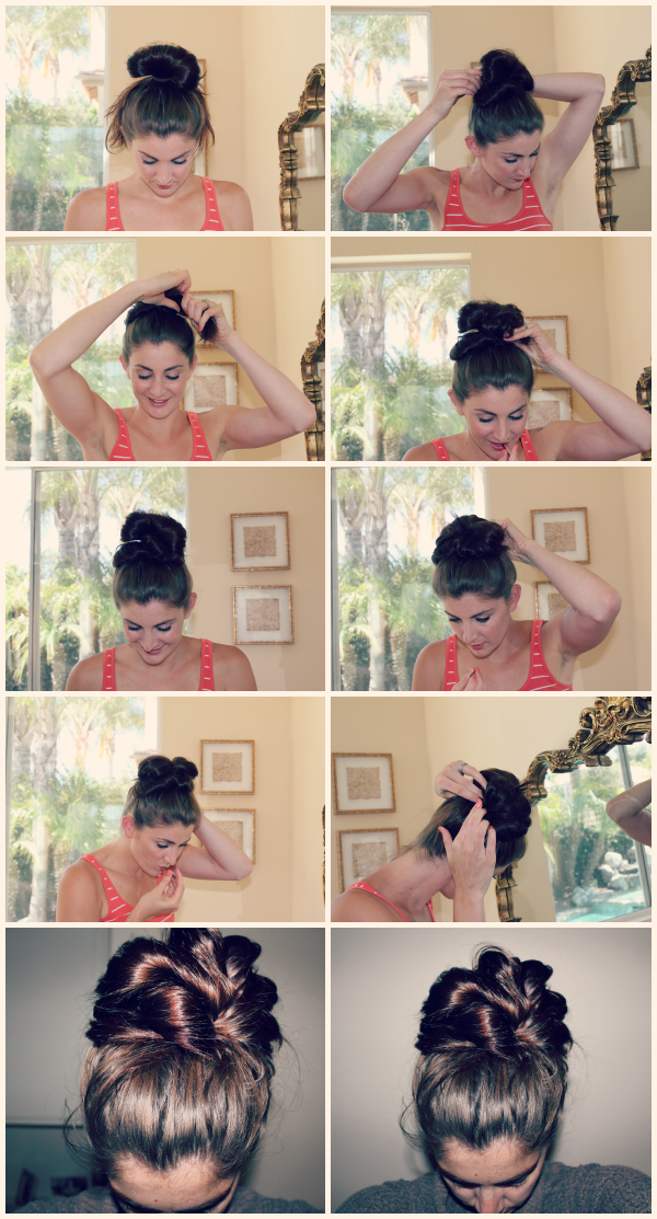 Super Easy Knotted Bun Updo and Simple Bun Hairstyle Tutorials