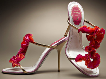rene-caovilla-pink-ruffle-sandals