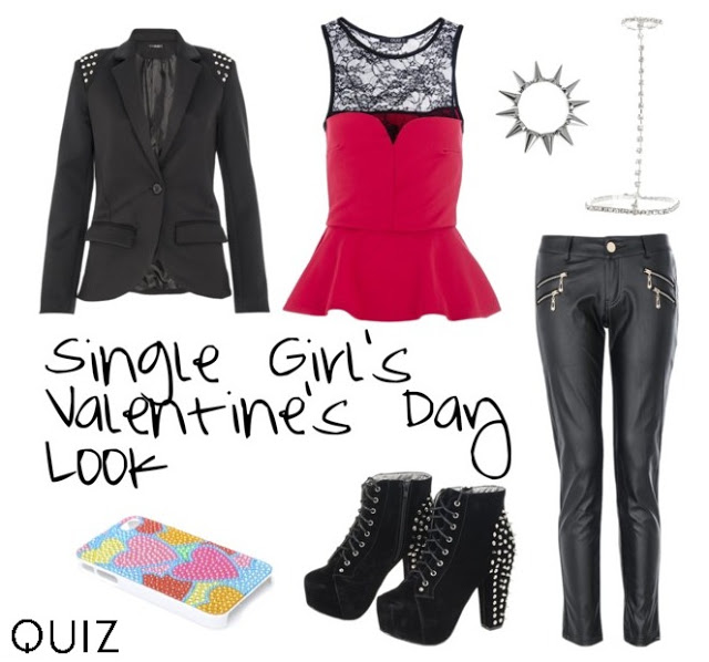 what to wear valentine's day if you're single rocker chic outfit polyvore quiz clothing