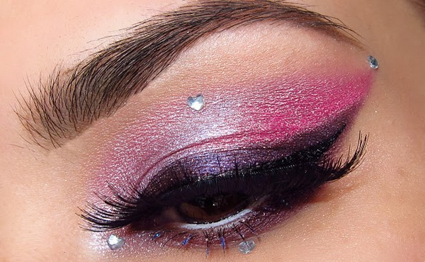 Pink-Silver-Purple-Eye-Makeup