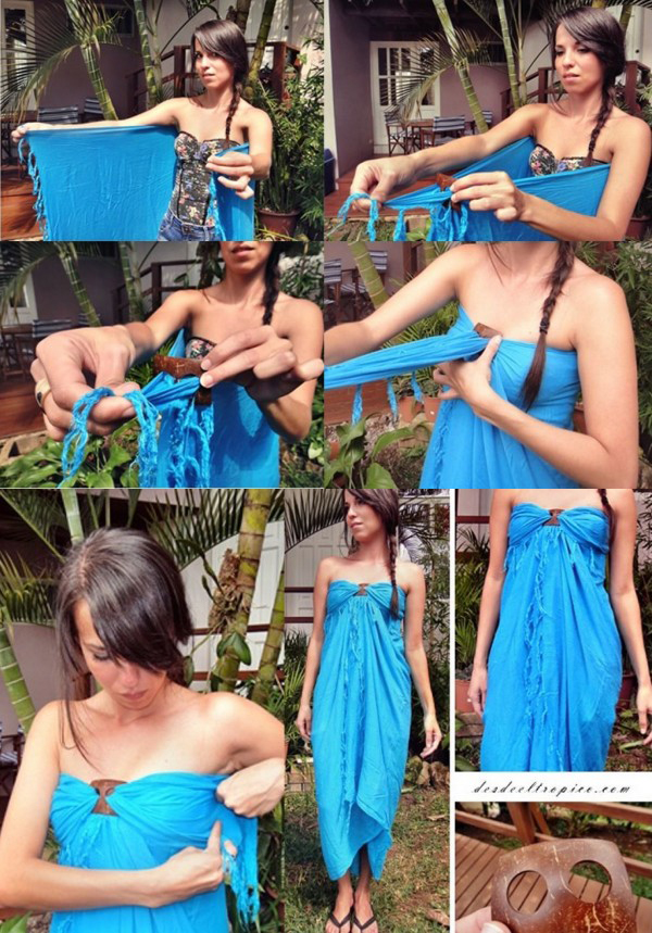 diy blue dress