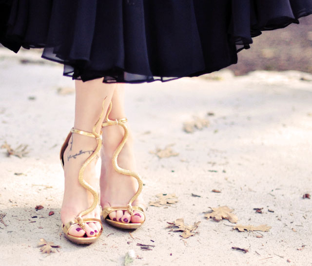 diy-snake-sandals-gold-shoes