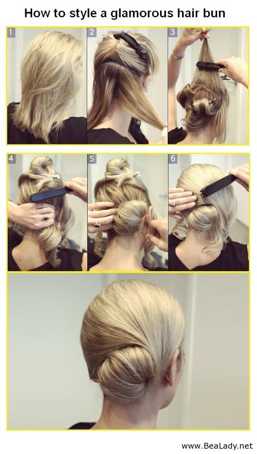 How+to+style+a+glamorous+hair+bun