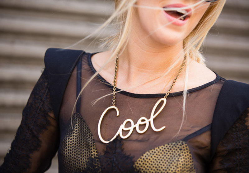Cool Wire Word Necklaces