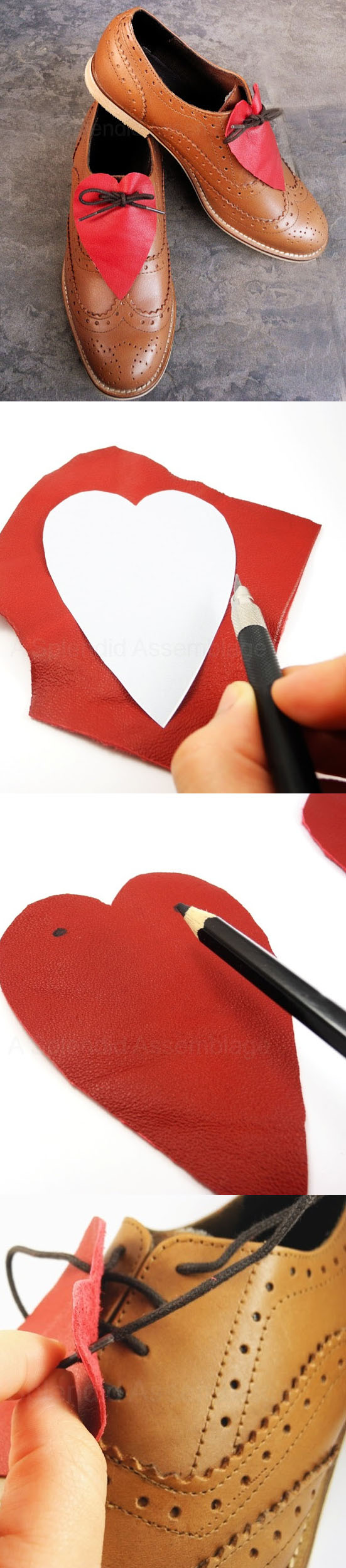 diy heart shoes