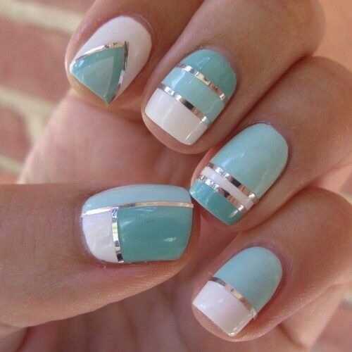 mint-pastel-nails-art-designs-2014