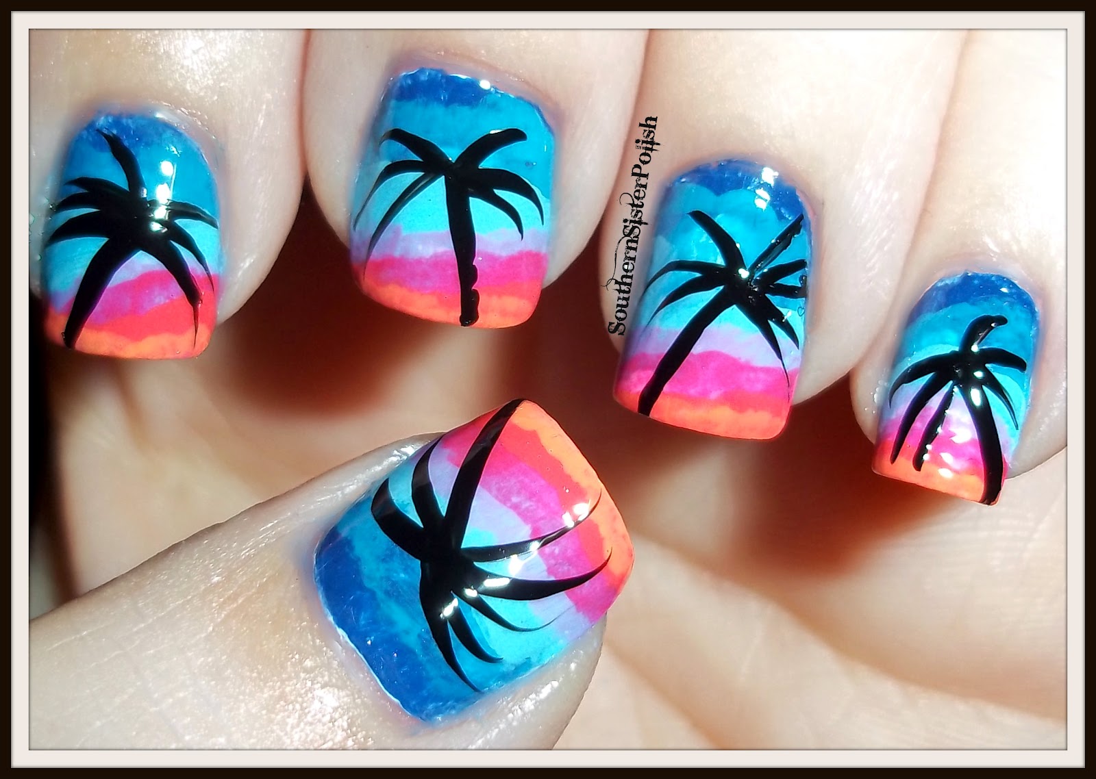9. Sunset Beach Gel Nails - wide 10