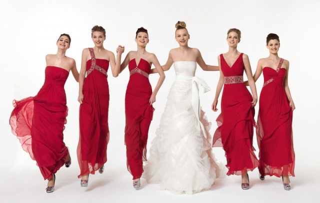 long-red-bridesmaid-dresses