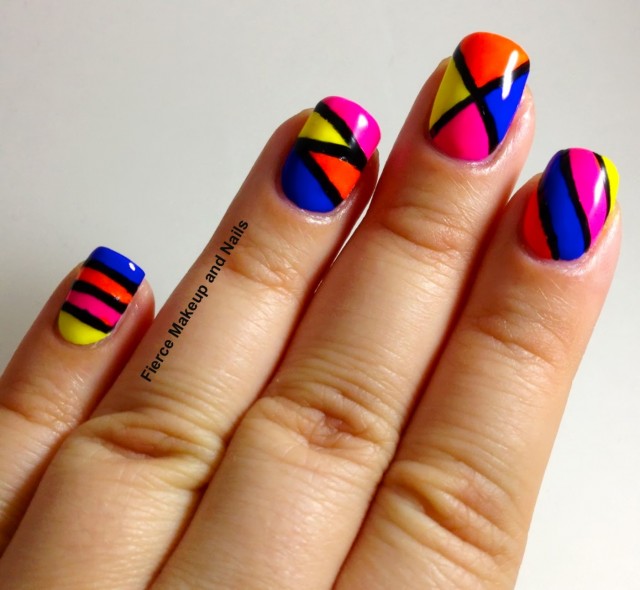 general-eye-catching-neon-stripes-and-geometric-pattern-nail-art-design-idea-with-multicolor-fun-nail-art