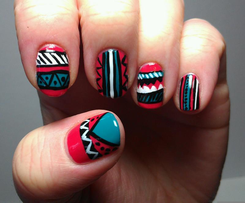 16 Insanely Pretty Tribal Nail Designs