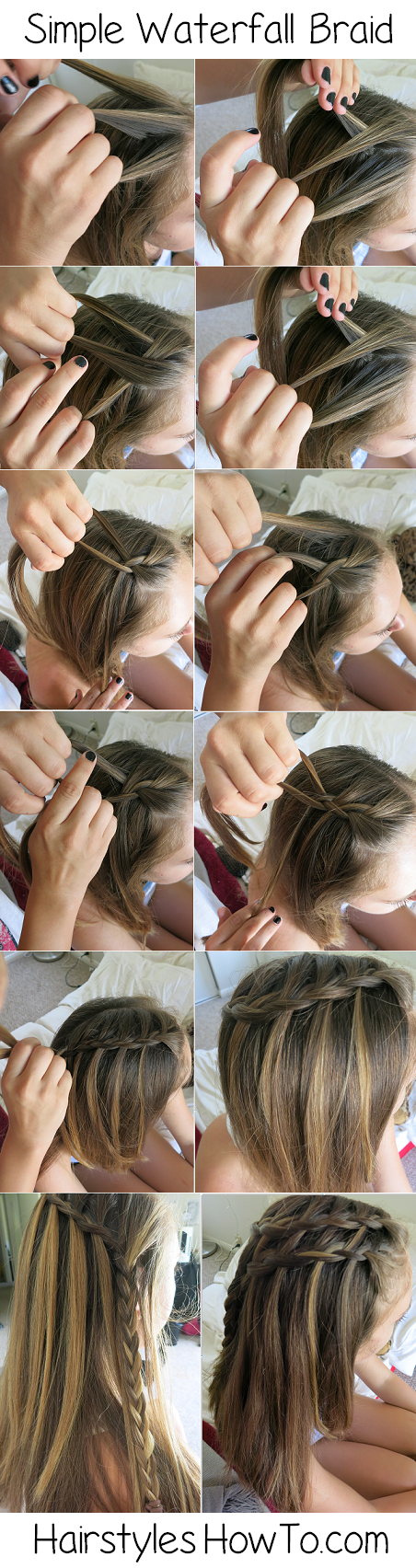 Simple-Waterfall-Braid-Hair-Tutorial