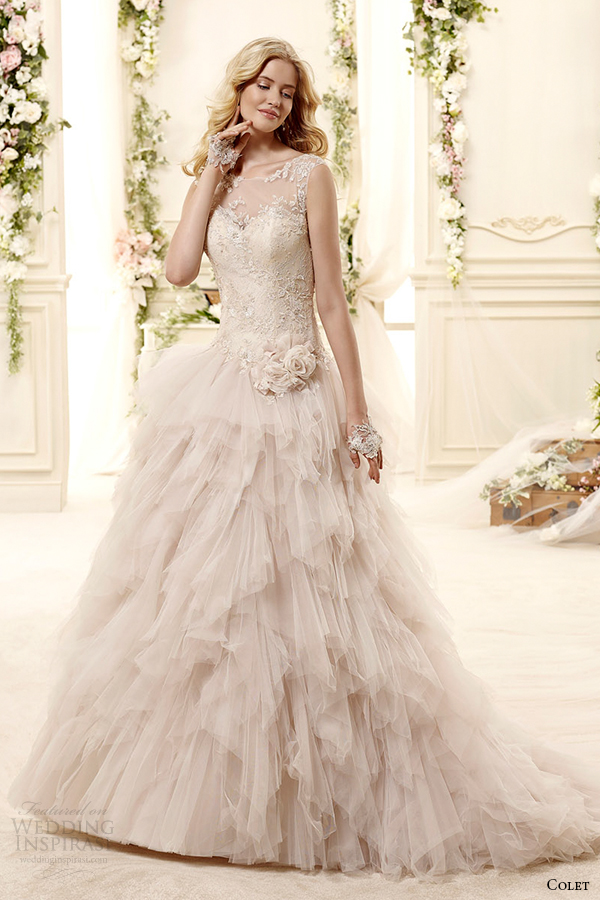 colet-bridal-2015-style-29-coab15287ch-sheer-illusion-neckline-blush-color-a-line-wedding-dress-with-cap-sleeves