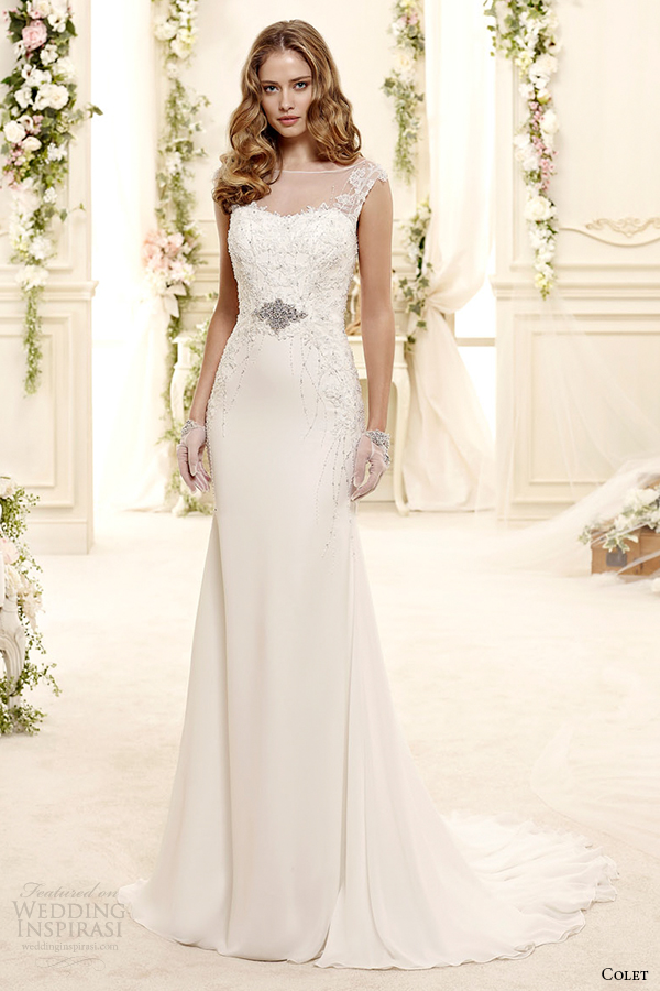colet-bridal-2015-style-58-coab15223iv-illusion-sheer-neckline-sheath-wedding-dress-with-capsleeves