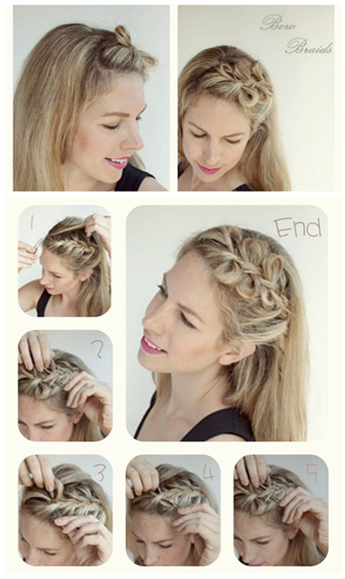 cute-bow-braids-hair-style-for-long-hair-tutorial