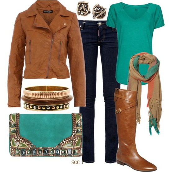 15 Cute Polyvore Combinations With Leather Jackets For This Fall