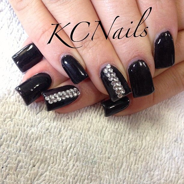 black-acrylic-nails-with-diamondspin-by-abby-greider-on-nails-pinterest-mdggnegd