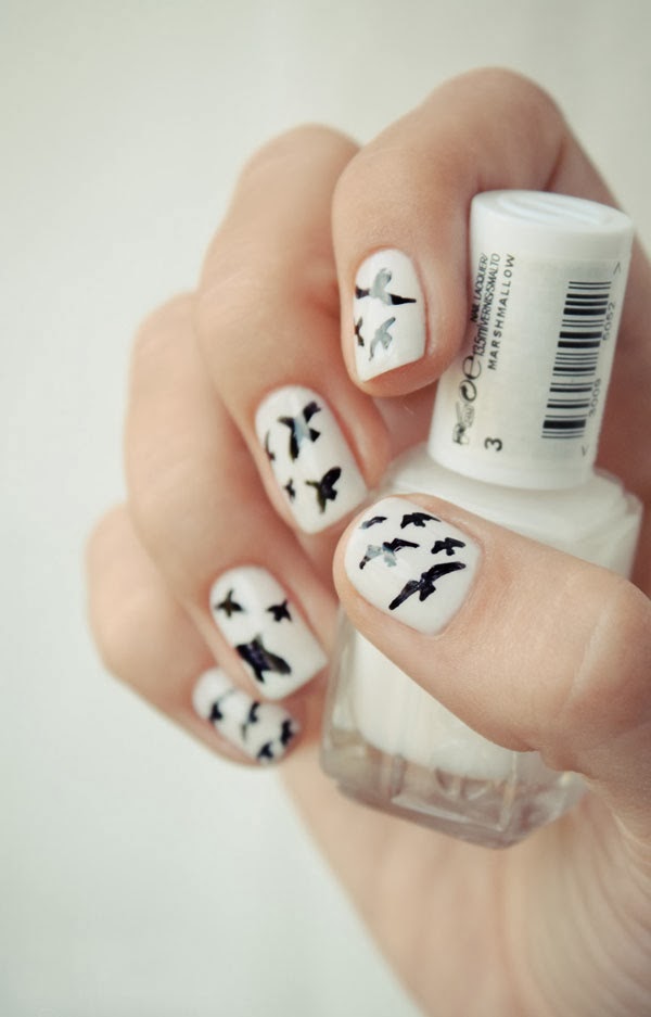 15 Lovely Nail Designs With Birds For This Fall