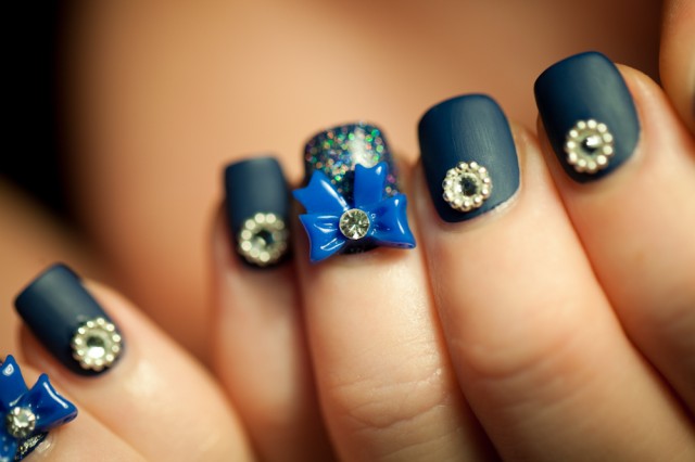 general-extraordinary-black-nail-polish-with-gold-diamond-and-blue-bow-nails-designs-with-diamonds