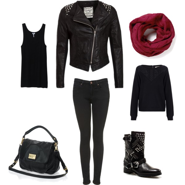 15 Cute Polyvore Combinations With Leather Jackets For This Fall