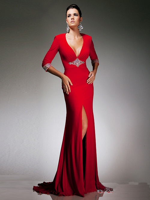 Red-wedding-dresses-with-sleeves