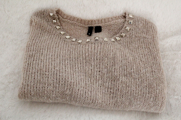 Studded Sweater DIY Folded