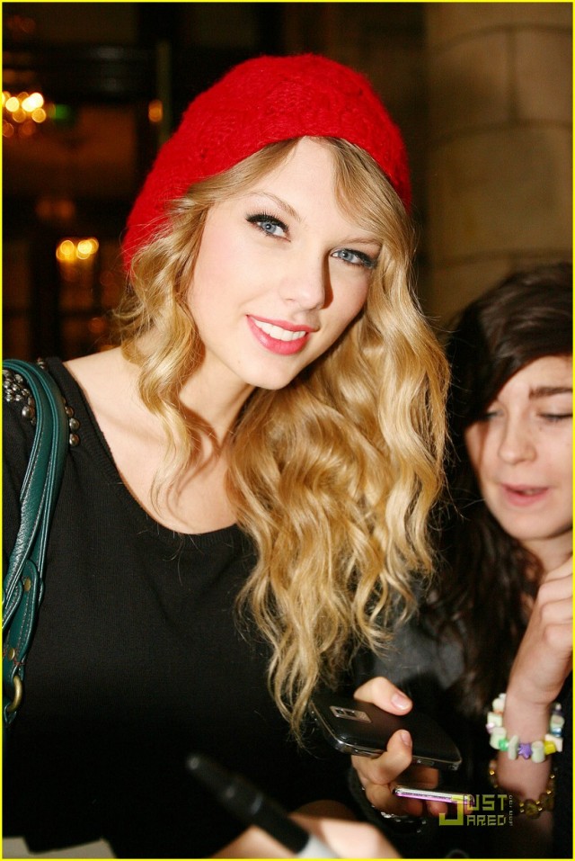 Taylor Swift meets fans at her hotel, London.