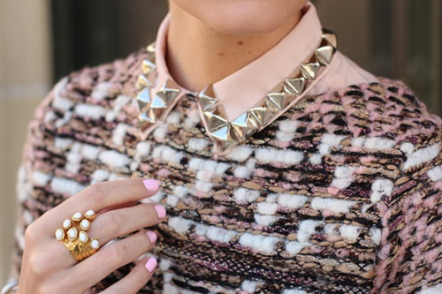 Embellished collar jacket