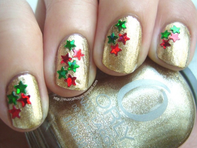 christmas nails gold orly luxe
