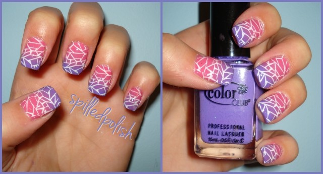 general-funky-purple-gradient-pink-nail-art-design-with-white-crackle-line-crackle-nail-designs