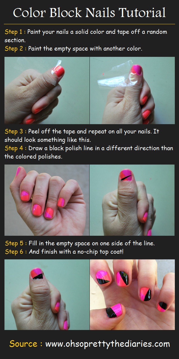 Color Block Nails Tutorial