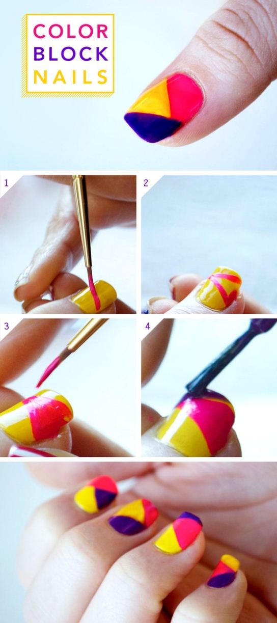 DIY-Color-Block-Nail-Art