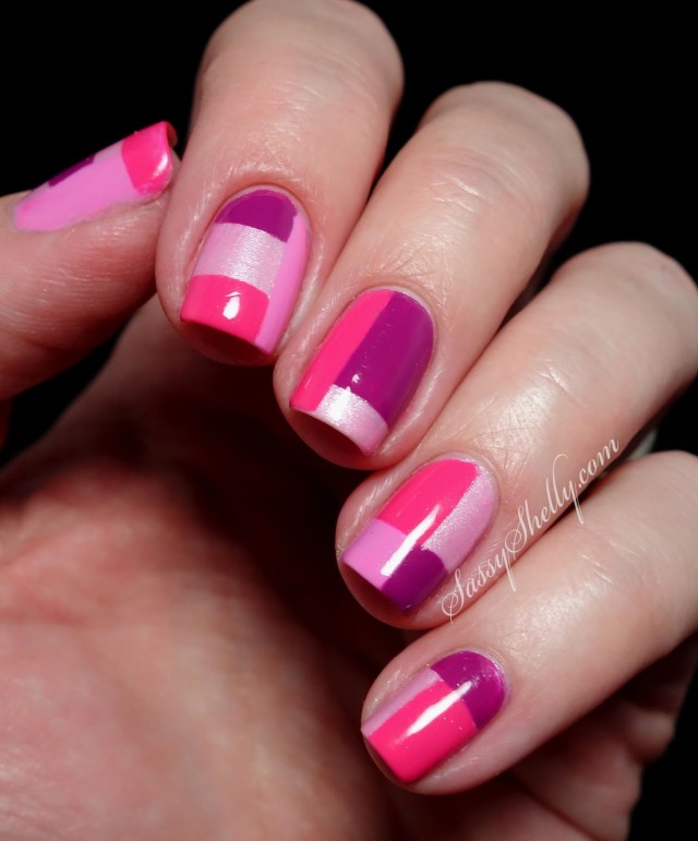 pink-color-block-nail-art-Zoya-nail-polish-Digital-Dozen-momochrome