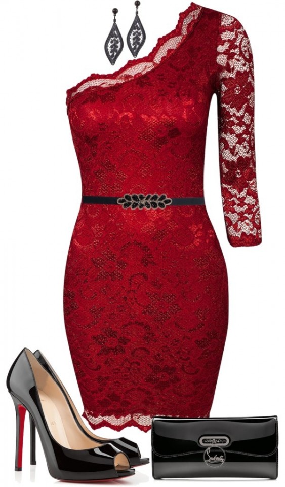 Polyvore-Valentines-Day-Casual-Red-Short-Long-Dresses-Ideas-For-Girls-Women-2014-3