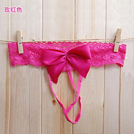 U214-2 Sexy Purple Pink Lace G-String Women's Underwear 1