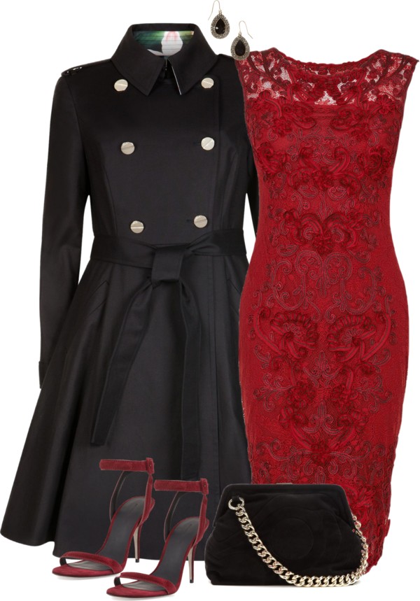 trench-coat-with-lace-dress-classy-outfit-bmodish