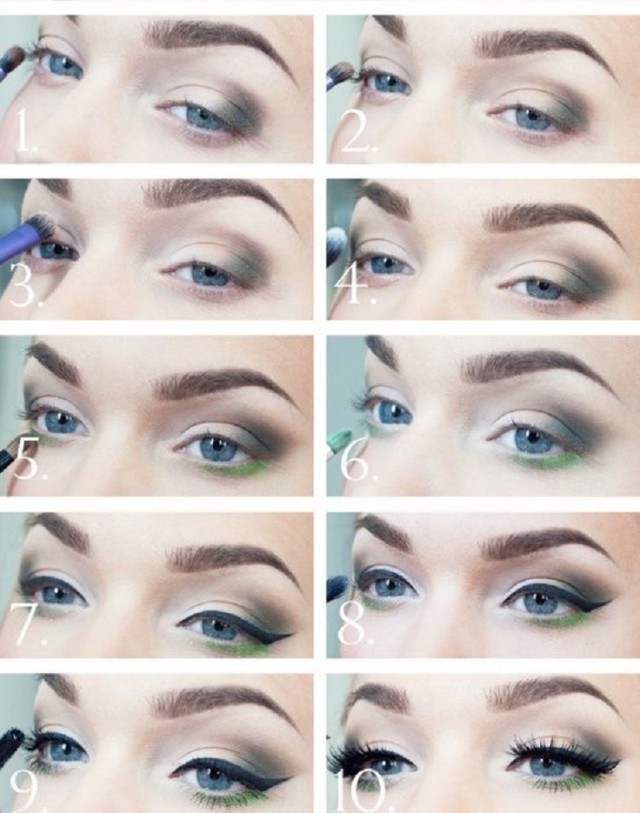 Eye-Makeup-Tutorial-with-a-Sparkle-of-Green