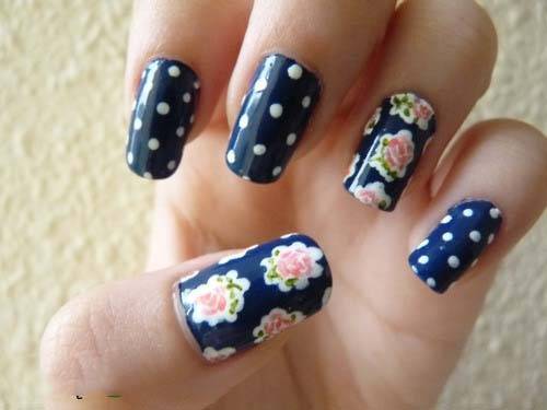 flower-nail-designs-for-short-nails