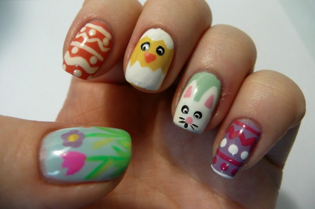 nail-art-designs-easter-nail-designs-with-rabbit-and-flowers-pattern-easter-nail-designs