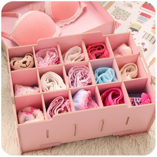 Hearts . fresh diy wool brief underwear bra storage box with lid panties socks finishing box