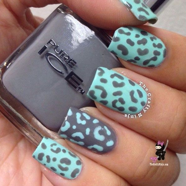 Turquoise-Leopard-Animal-Print-Nail-Art