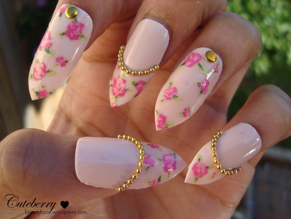 Vintage-Rose-Stiletto-Nails