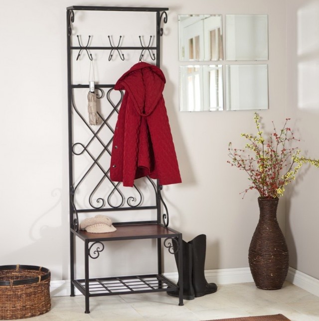 entryway bench and coat rack plans