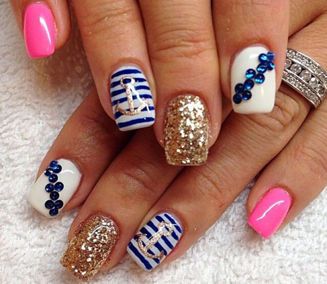 girly-navy-glitter-fabulous-nails