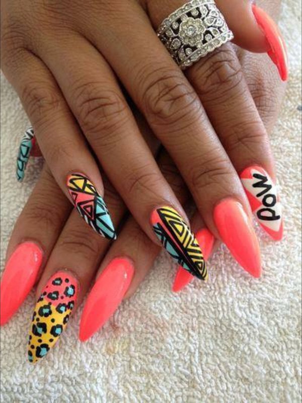 pink-pop-stiletto-nails