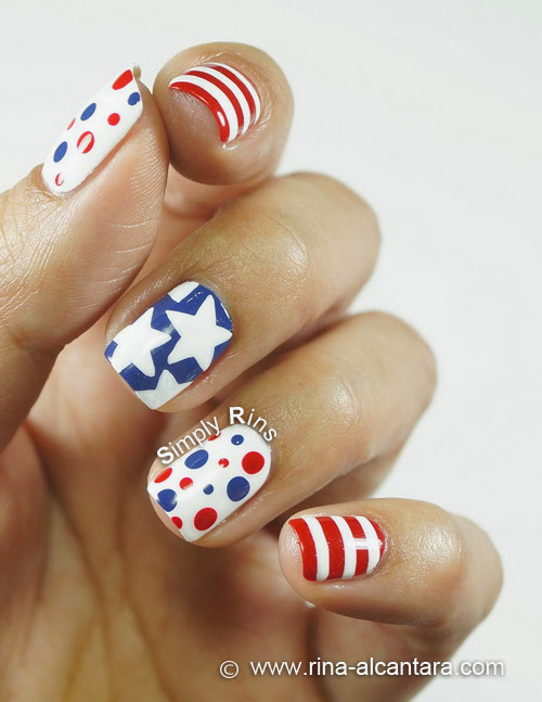 4th of July Nail Art Design 02