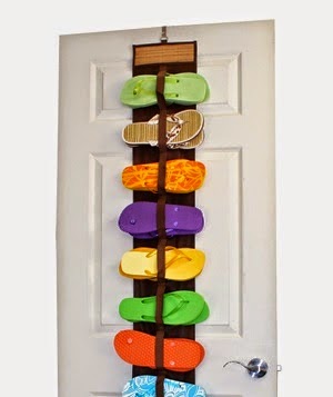 bamboo flip flop organizer