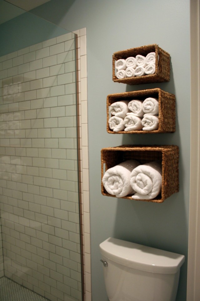 bathroom baskets-wall mounted