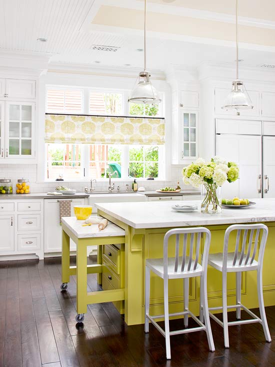 yellow kitchen