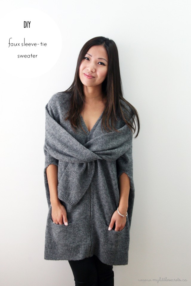 DIY-Faux-Sleeve-Tie-Sweater